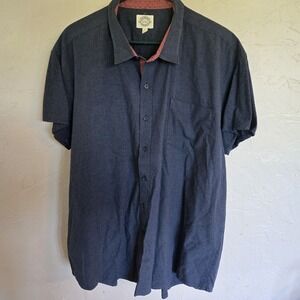 W.R.K. Work Rest Karma Shirt Mens Button Up Short Sleeve Gray XXL